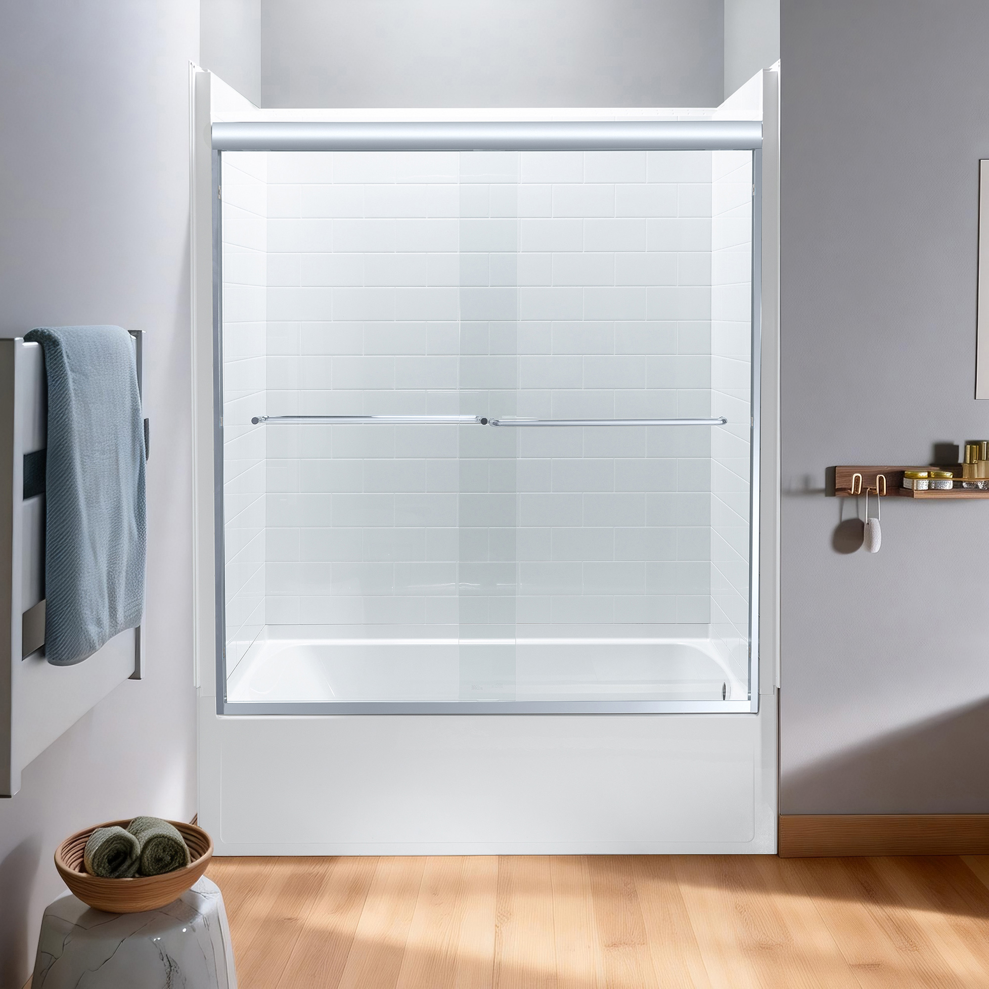 WOODBRIDGE Double Sliding Tub Door 56-60