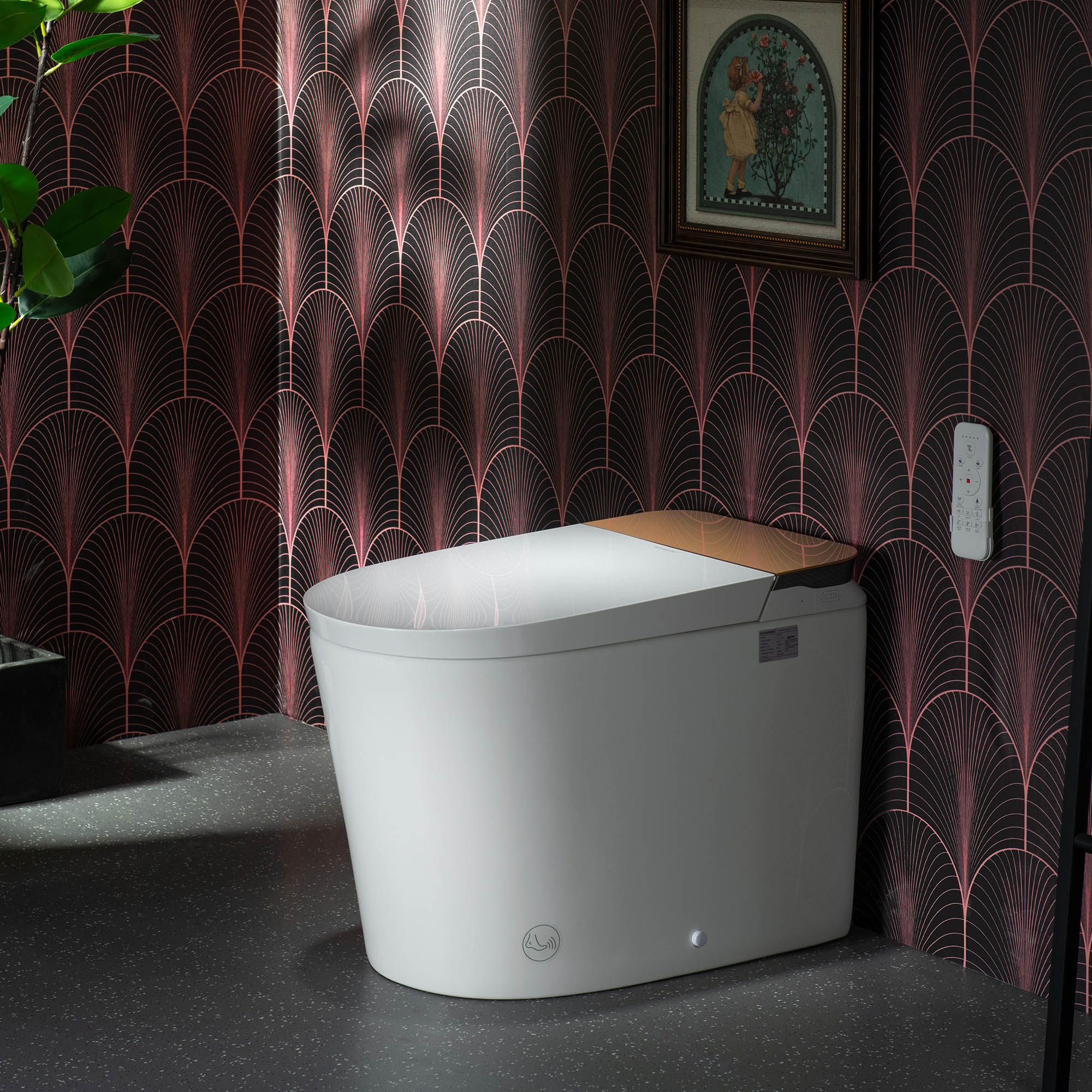 WOODBRIDGE Bidet Smart Toilet with Ultra-quiet&Quick Flush,1000g MaP Flush Score,Foam Shield,ADA Comfort Height,Auto Open/Close,Blackout Flush,Ambient Light,Heated Seat with Fragrance System,CT916